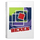 Grüne und Lila Abstrakte Rebellenkneipen mit Hexen Notizblock (Vorderseite)