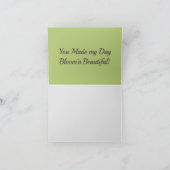 Grüne und Lila Aquarellblume Dankeskarte (Innenseite)