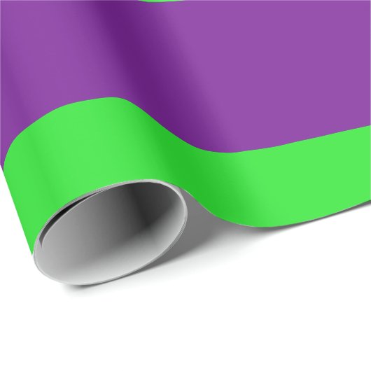 Grüne und Lila Bleistiftstreifen Geschenkpapier (Rolleneckpunkt)