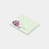 Grüne und lila Blumen-Früchte des Geistes Post-it Klebezettel (angewinkelt)