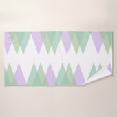 Grüne und lila Dreiecke Badehandtuch (Badehandtuch)