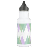 Grüne und lila Dreiecke Edelstahlflasche (Links)