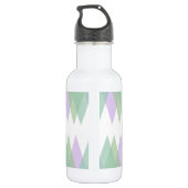 Grüne und lila Dreiecke Edelstahlflasche (Rückseite)