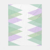 Grüne und lila Dreiecke Fleecedecke (Vorderseite)