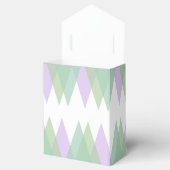 Grüne und lila Dreiecke Geschenkschachtel (Geöffnet)