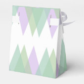 Grüne und lila Dreiecke Geschenkschachtel (Rückseite)