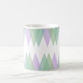 Grüne und lila Dreiecke Kaffeetasse (Mittel)