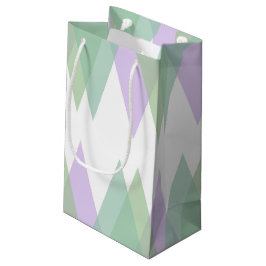 Grüne und lila Dreiecke Kleine Geschenktüte