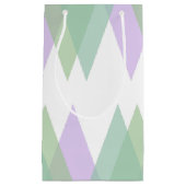 Grüne und lila Dreiecke Kleine Geschenktüte (Vorderseite)