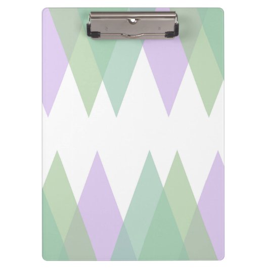 Grüne und lila Dreiecke Klemmbrett (Vorderseite)
