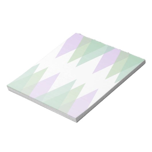 Grüne und lila Dreiecke Notizblock (Rotiert)