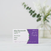 Grüne und Lila Flachbandkarten Visitenkarte (Stehend Vorderseite)