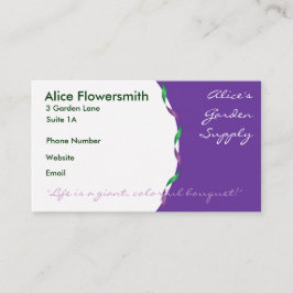Grüne und Lila Flachbandkarten Visitenkarte