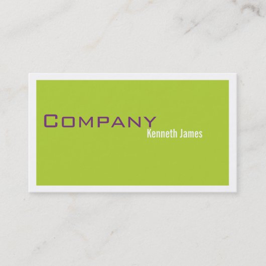 Grüne und lila Geschäfts-Karte Visitenkarte (Vorderseite)