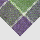 Grüne und Lila Karierte Wollgewebe Seidenpapier (Ausschnitt)