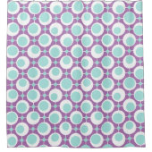 Grüne und Lila Kreise des hinteren Musters Duschvorhang (Vorderseite)