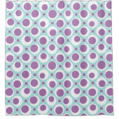 Grüne und Lila Kreise des hinteren Musters Duschvorhang (Vorderseite)