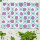 Grüne und Lila Kreise des hinteren Musters Geschirrtuch (Gefaltet)