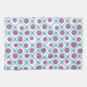 Grüne und Lila Kreise des hinteren Musters Geschirrtuch (Horizontal)