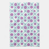 Grüne und Lila Kreise des hinteren Musters Geschirrtuch (Vertikal)