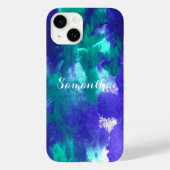 Grüne und Lila Kunst Case-Mate iPhone Hülle (Rückseite)