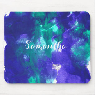 Grüne und Lila Kunst Mousepad