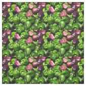 Grüne und lila Paprikaschoten Stoff (Muster)