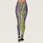 Grüne und lila Party-Leggings Leggings (Rückseite)