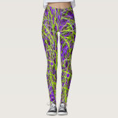 Grüne und lila Party-Leggings Leggings (Vorderseite)