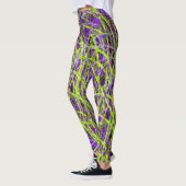 Grüne und lila Party-Leggings Leggings (Links)