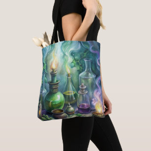 GRÜNE UND LILA RAUCHER-SPOOKY-FLASCHEN TASCHE