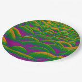 Grüne und Lila Rockscape Pappteller (Schrägansicht)