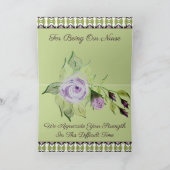 Grüne und Lila Rose Karte (Innenseite)