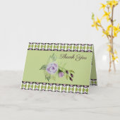 Grüne und Lila Rose Karte (Gelbe Blume)