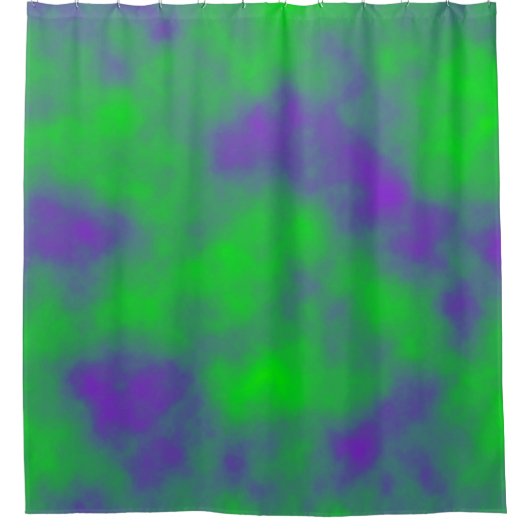 Grüne und Lila Schleifen Duschvorhang (Vorderseite)