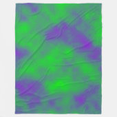 Grüne und Lila Schleifen Fleecedecke (Vorderseite)