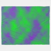 Grüne und Lila Schleifen Fleecedecke (Vorderseite (Horizontal))
