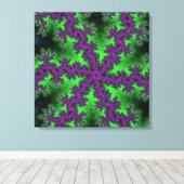 Grüne und Lila Schneeflocke Leinwanddruck (Insitu (Holzboden))