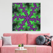 Grüne und Lila Schneeflocke Leinwanddruck (Insitu (Wohnzimmer))