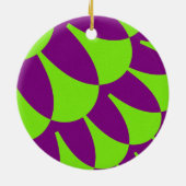 Grüne und Lila Skala Keramik Ornament (Hinten)