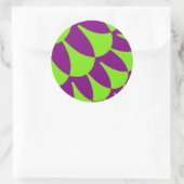 Grüne und Lila Skala Runder Aufkleber (Tasche)