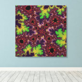 Grüne und Lila Speckle Leinwanddruck (Insitu (Holzboden))