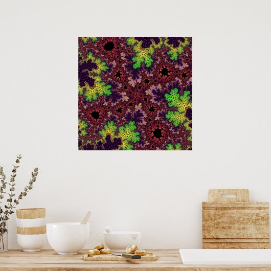 Grüne und Lila Speckle Poster (Küche)