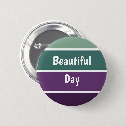 Grüne und Lila Streifen Button (Vorne & Hinten)