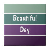 Grüne und Lila Streifen Fliese (Vorderseite)