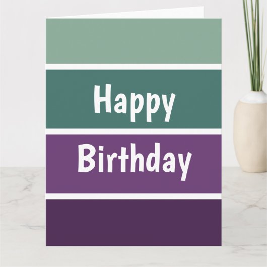 Grüne und Lila Streifen Karte (Vorderseite)