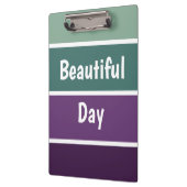 Grüne und Lila Streifen Klemmbrett (Links)