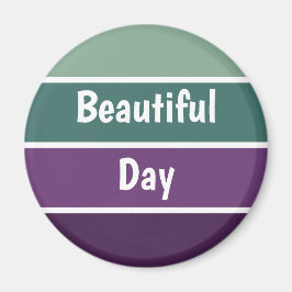 Grüne und Lila Streifen Magnet