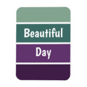 Grüne und Lila Streifen Magnet (Vertikal)