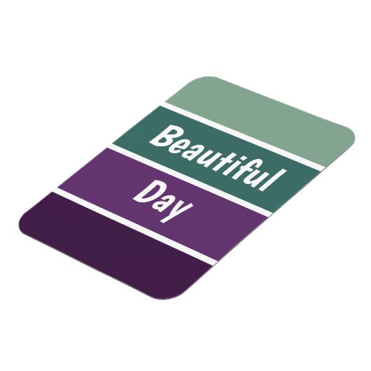 Grüne und Lila Streifen Magnet (Linke Seite)